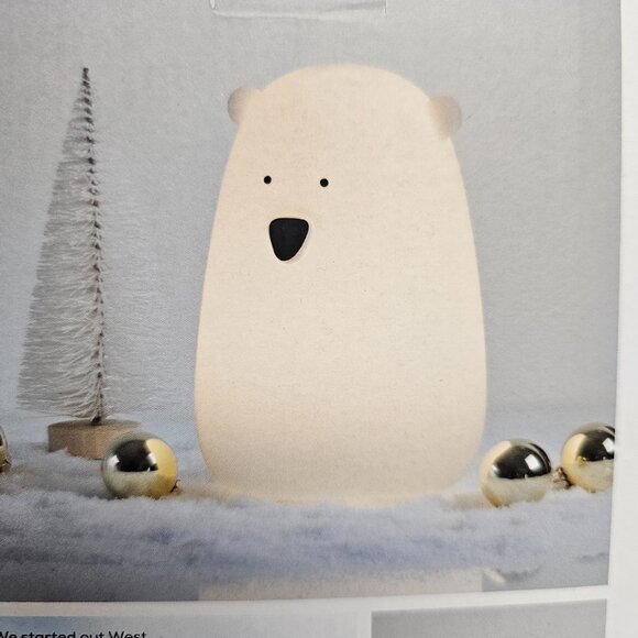 New West & Arrow Color Changing LED Polar Bear Squishy Mood Light Night NIB - Picture 7 of 9